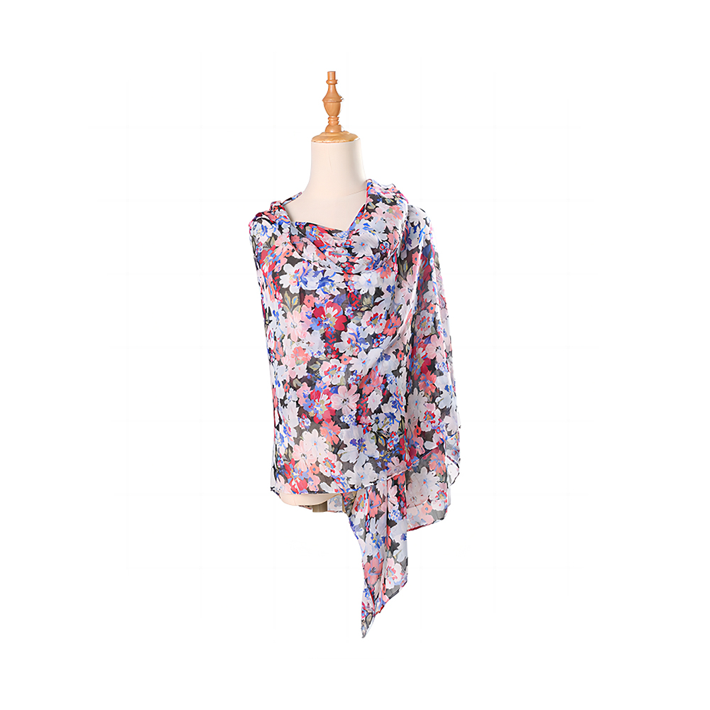 Sjaal voor dames lichtgewicht bloemenmode lente herfst winter sjaals omslagdoeken